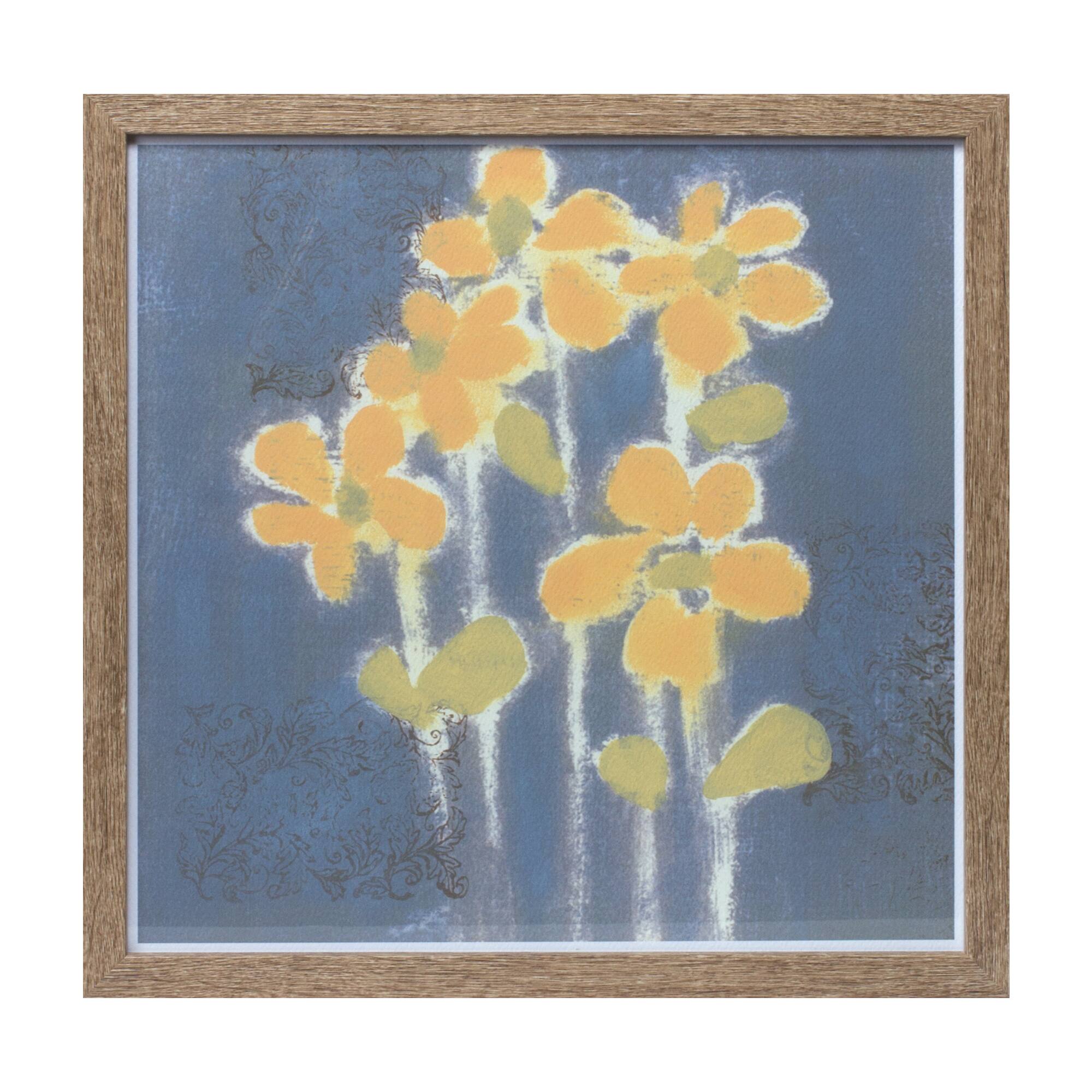 14.5" Framed Floral Print
